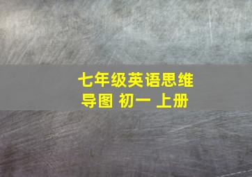 七年级英语思维导图 初一 上册